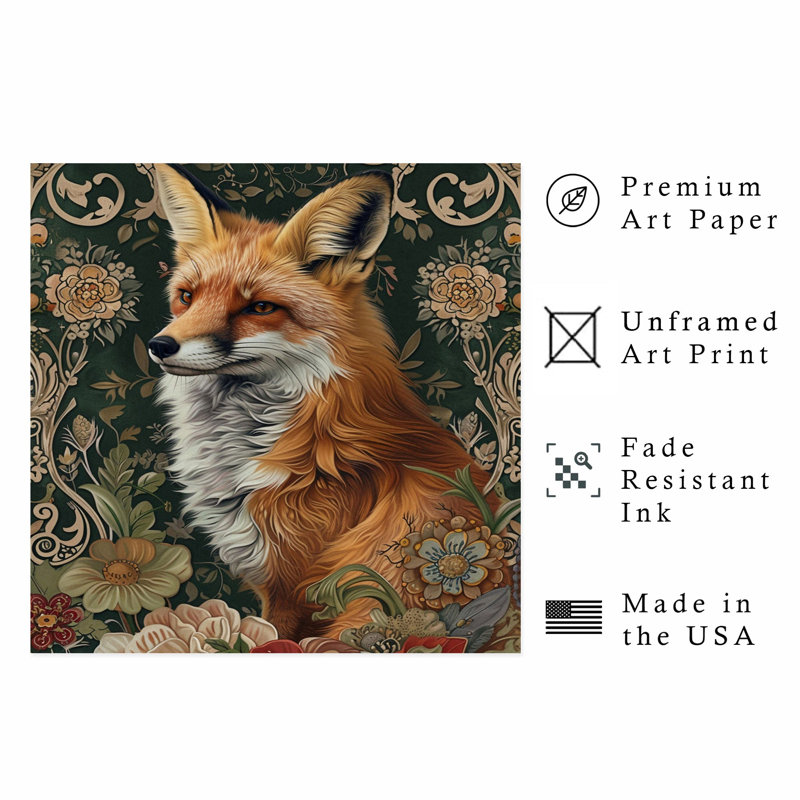 Animaux, animaux, William Morris, H 12 po x l 12 po
