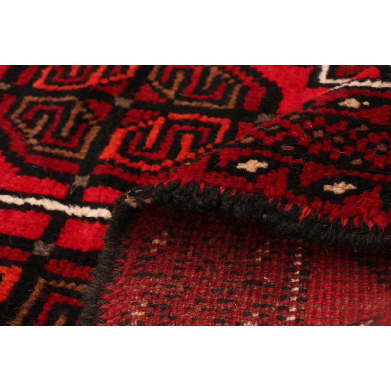 Tapis décoratif en laine noué à la main de conception unique 3 pi 7 po x 5 pi 10 po BERTL