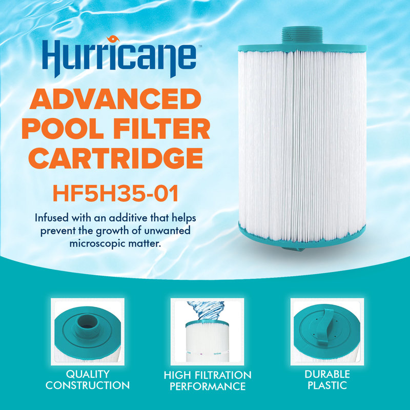 Hurricane 2 Pack Spa Filter Cartridge for  Pleatco PAS35P & Unicel 5CH-35, White