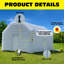Grande discothèque gonflable blanche de 6 x 5 x 3,7 m (20 x 16,5 x 12 pi) avec souffleur, idéale pour les anniversaires, les événements scolaires, les fêtes de jardin et la location.-116154349-116154351