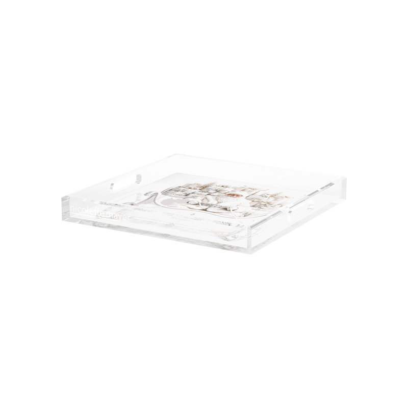 Acrylic Decorative Tray, 12"W x 12"D