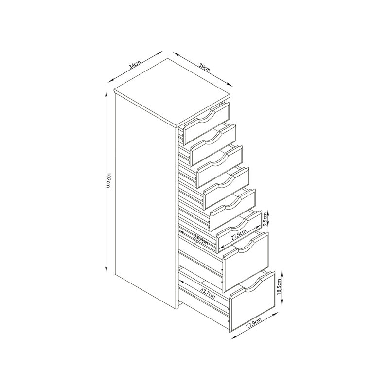 Farley Solid Wood 50cm W 4 - Drawer Chest of Drawers, White Lacquer