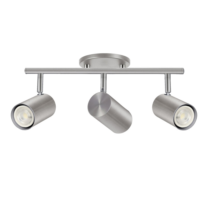 Éclairage sur rail Taylor - 3 lumières, Chrome satiné