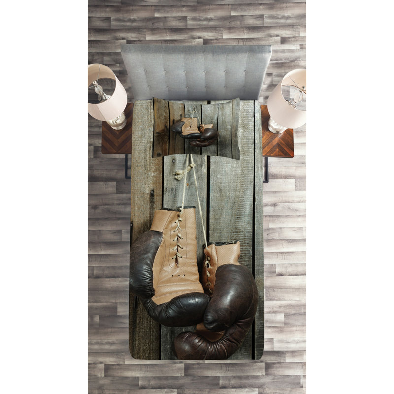 Rustic Polyester Coverlet, Twin Bedspread + 1 Sham