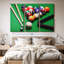 «Game Of Billiards», 3 pièces sur toile-98562916