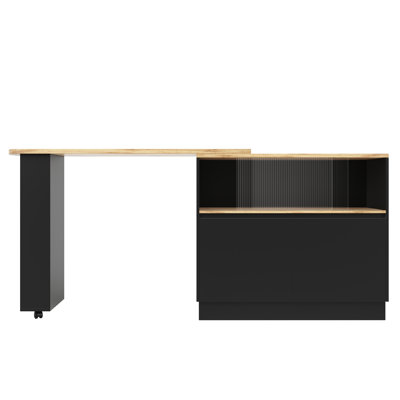 360° Rotation Bar Table With Doors And Shelves