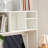 The College Cube Dorm Desk Bookshelf with Outlet - White