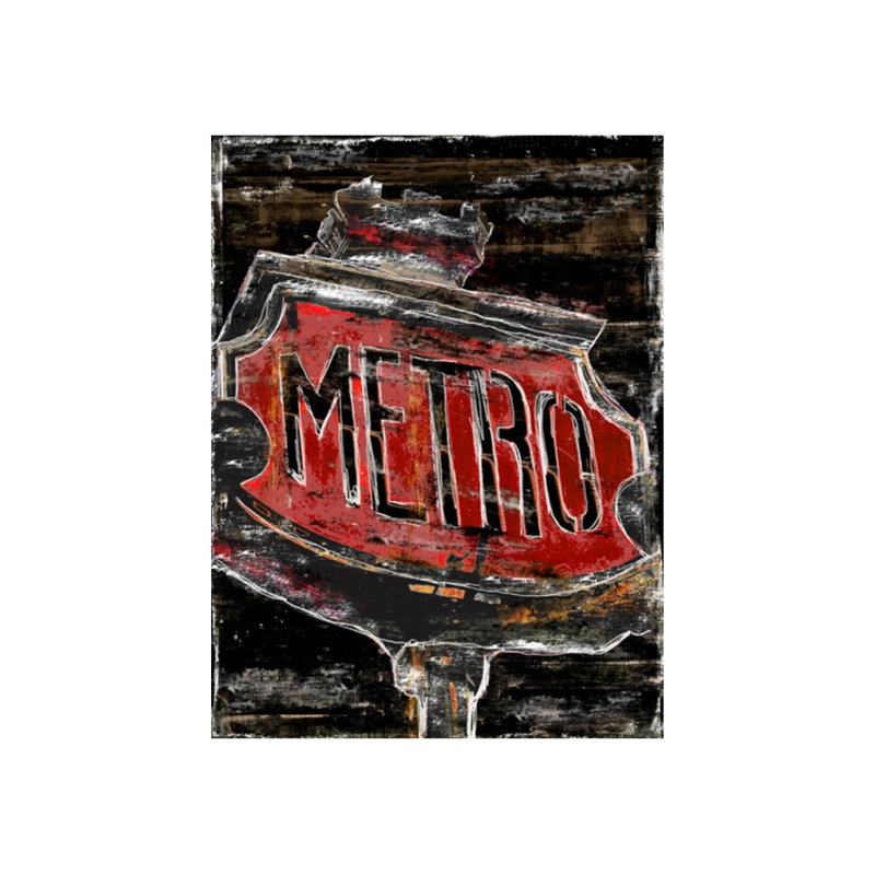 Metro Print, Hand Embellishment Texture, 40" H x 30" W