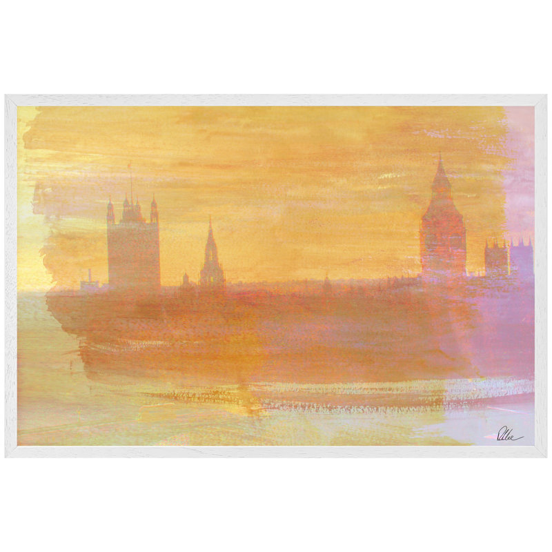 Single Picture Frame Print, 76cm H x 114cm W, White