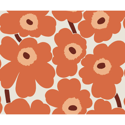Unikko Floral Paper/Non-Woven Wallpaper Roll