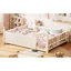 Coffre-fort pour grand lit avec rangement, panneau de lit en bois aggloméré moderne Montessori