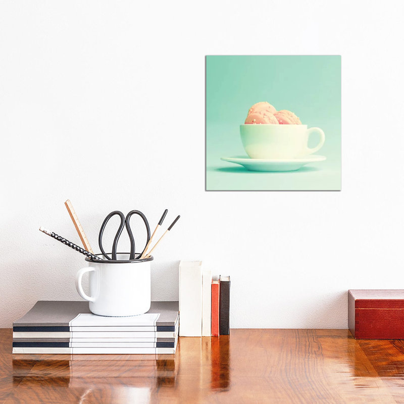 Mint And Rose by Caroline Mint - Wrapped Canvas Painting, 30.48 cm H x 30.48 cm W