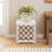 Trellia 12-Inch Square Wooden Plant Stand | Moroccan Trellis Design