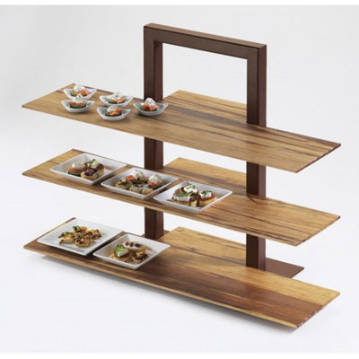 Crushed Bamboo 11 1/2" X 32" Shelf For 3 Tier Frame Riser