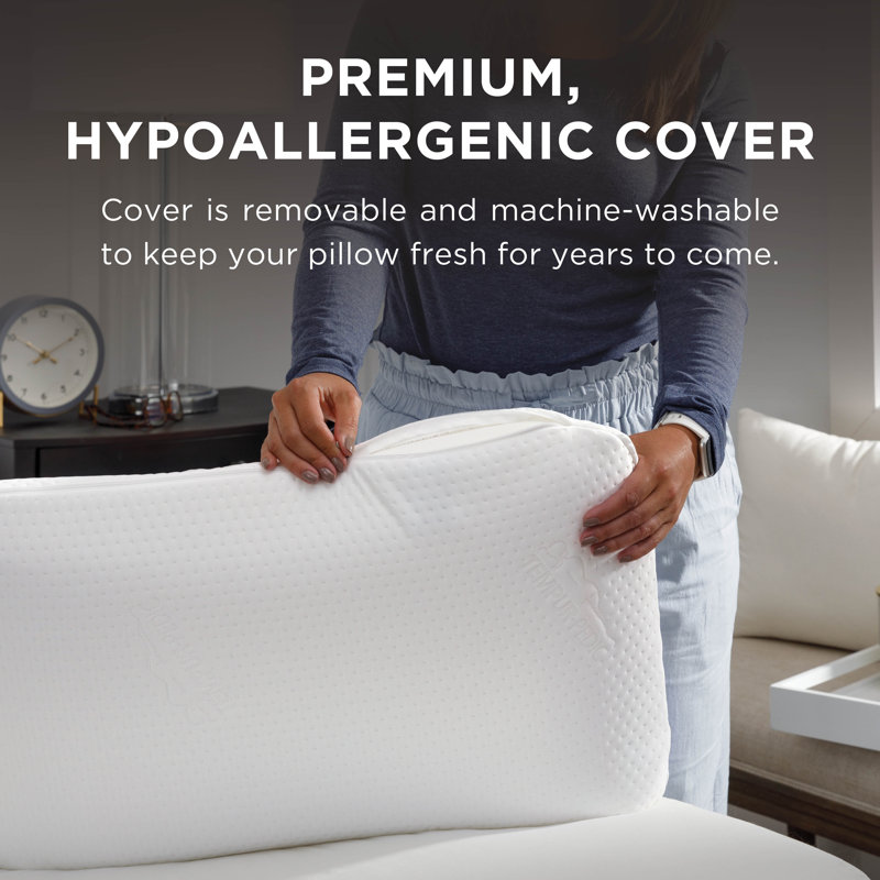 Tempur-Symphony Foam Plush Support Pillow, 2 Pack