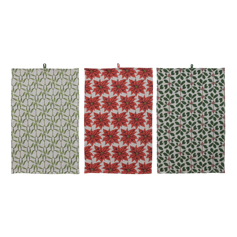 Artisan Linen Patterned Tea Towel