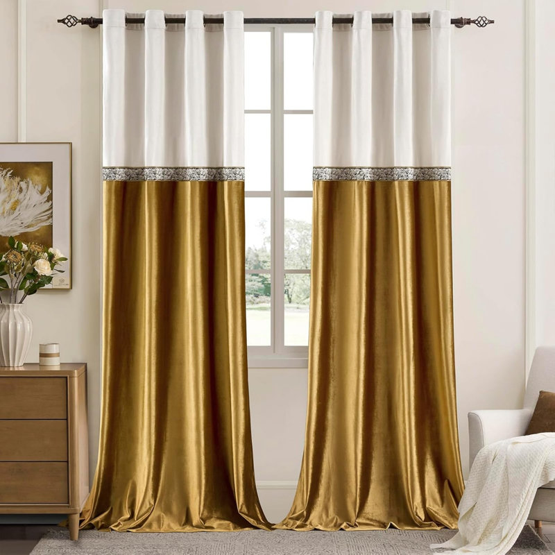 Velvet Room Darkening Curtain Panel Pair
