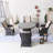 Round Outdoor Dining Set With Cushions-1902182194-1902182195
