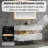  48" Wall Mounted Double Solid Wood Bathroom Vanity with Engineered Stone Top and Light-1424900694