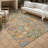 Machine Washable Indoor/Outdoor Chantille ACN2587 Floral Rug-829140942-829140946