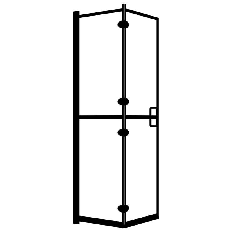 Hower Folding Rectangle Shower Enclosure, 140cm H x 100cm W