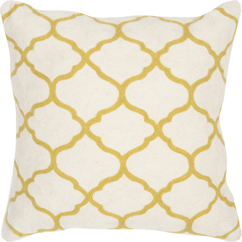 Geometric Feather Reversible Throw Pillow