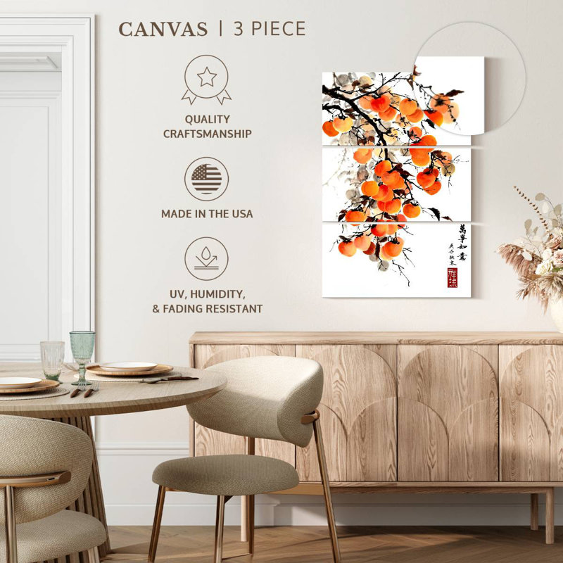 Harimois antique chinois persimmon, H 32 po x l 20 po