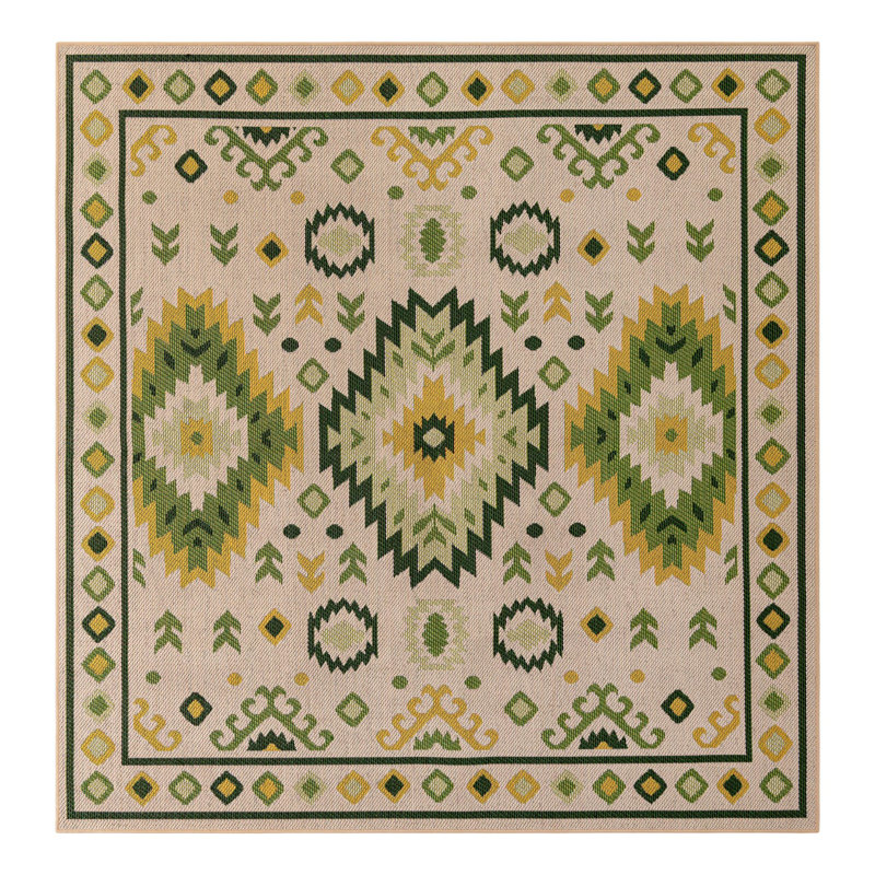 Jalapa Marlenia Indoor/Outdoor Area Rug, Carré 7 pi 10 po