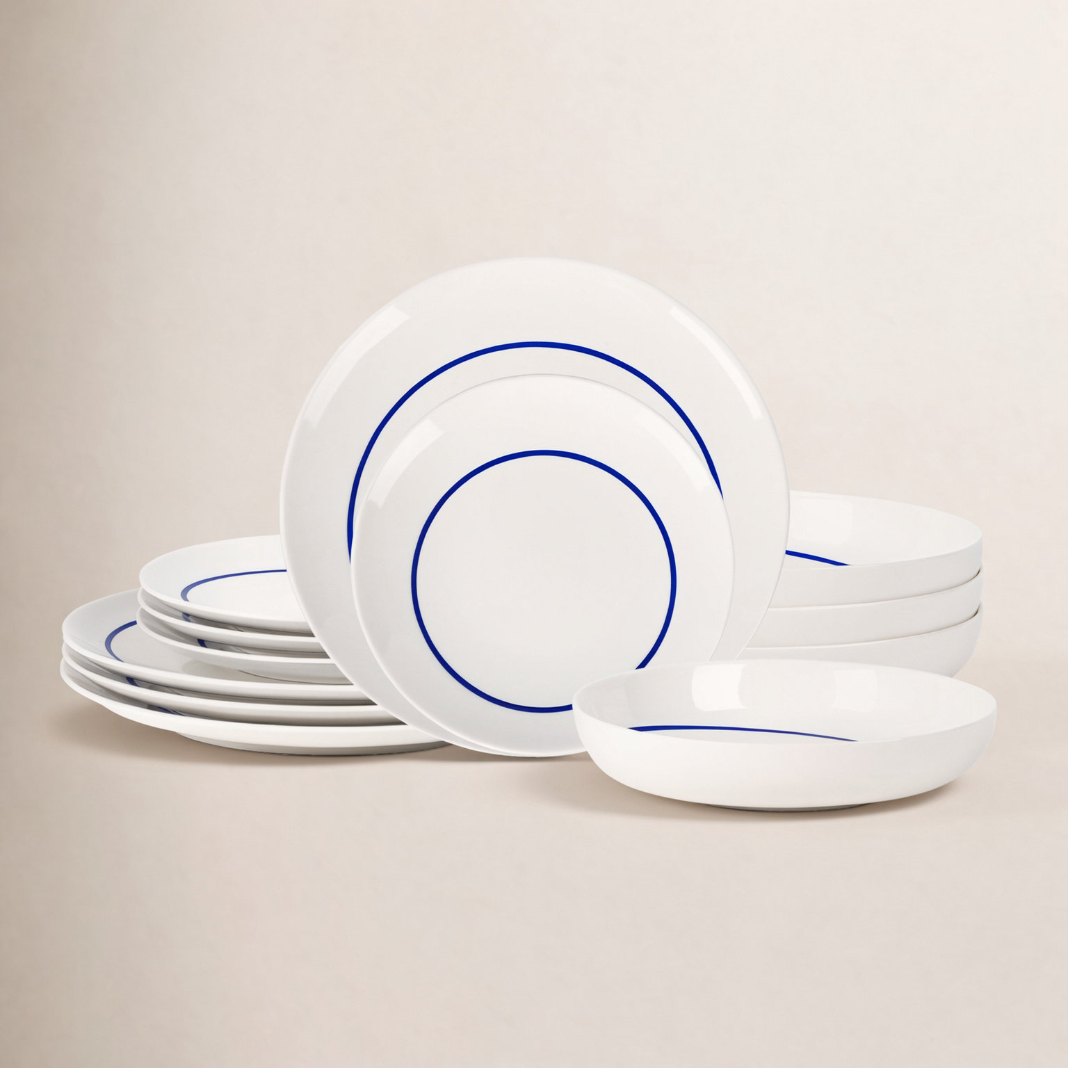 Luna Dinnerware Set Porcelain, Blue