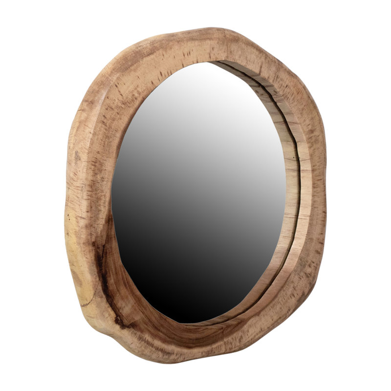 Alphie Solid Wood Flat Mirror, 30" x 30"
