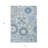 HomeRoots 3' X 5' Sky Blue And Denim Blue Floral Medallion Washable Indoor Outdoor Area Rug