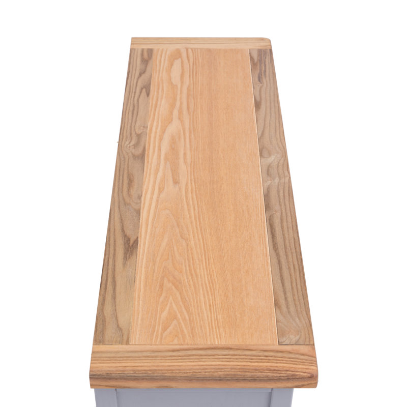 Abington TV Stand, Brown/Grey/Brass