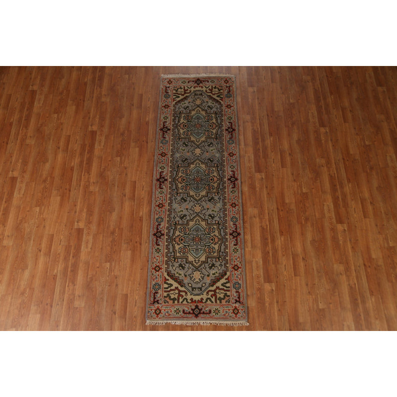Tapis de laine en laine Heriz Serapi noué à la main 3 x 8