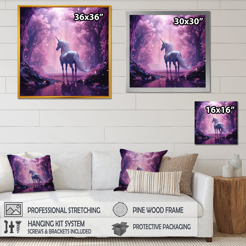 Lavender Luminary I, reproduction d'art sur toile, H 16 po x l 16 po x P 1 po, Cadre flottant noir