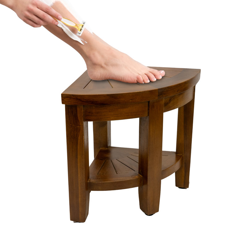Archippos 12 in. W Teak Shower Bench