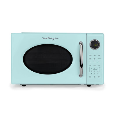 Retro 1.1 Cu Ft Countertop Microwave, Aqua