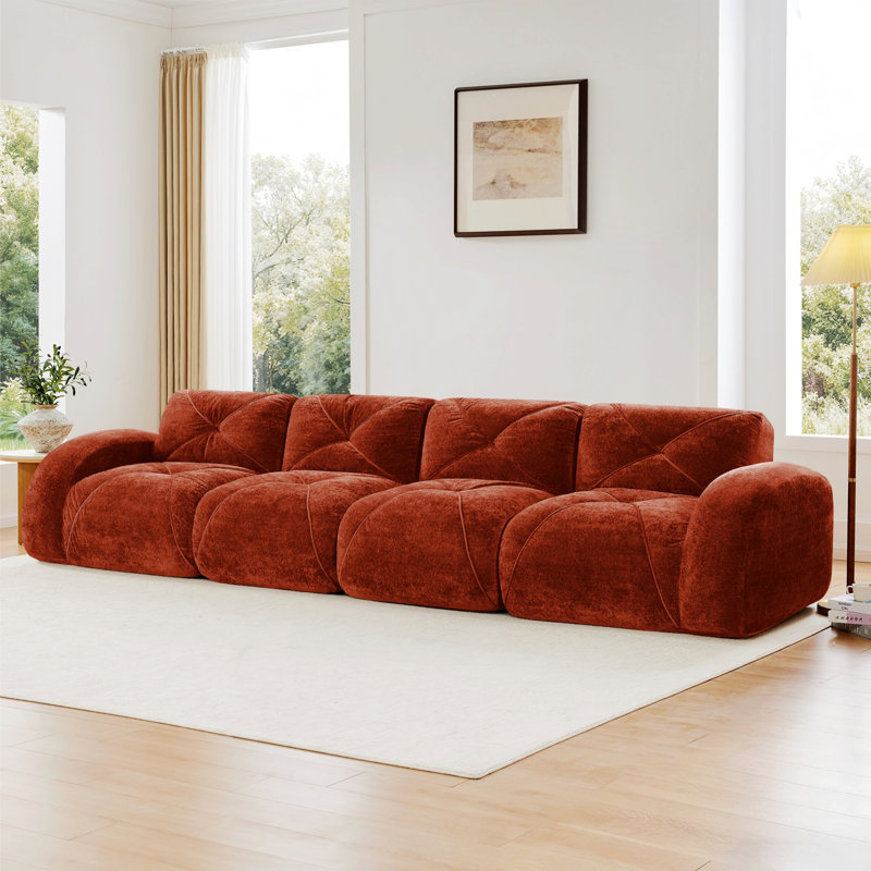 Canapé de style contemporain, canapé avec conception capitonnée et base antidérapante pour les salons et les cinémas maison