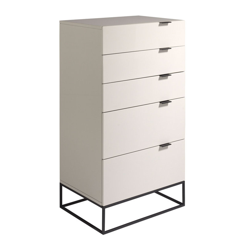 Chiffonier grey wood and black