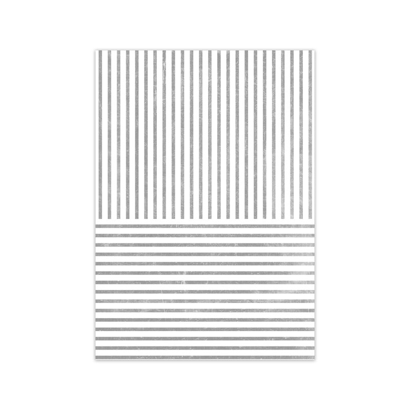 Mid Century Texture Lines C - Print, No Frame, 30cm H x 21cm W x 1cm D