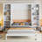 Full Size Murphy Bed with Desk and Bookshelf