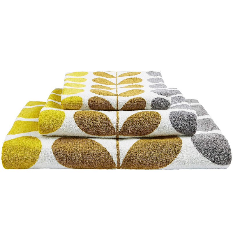 Orla Kiely Botanica Stem 50x90cm Hand Towel, Grey/Brown/Yellow