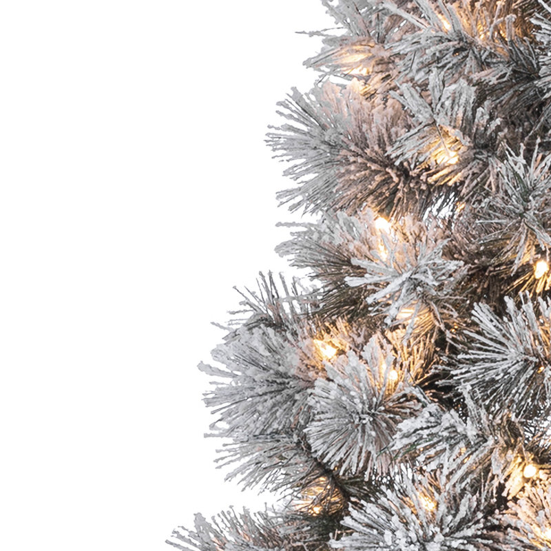 Lighted Artificial Pine Christmas Tree, 7.5'