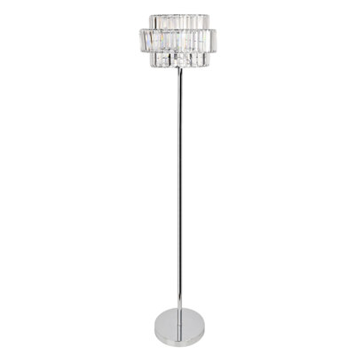 153cm Chrome Column Floor Lamp