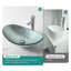 Lavabo de salle de bain vasque argenté en verre trempé avec bonde escamotable Chrome-124471404