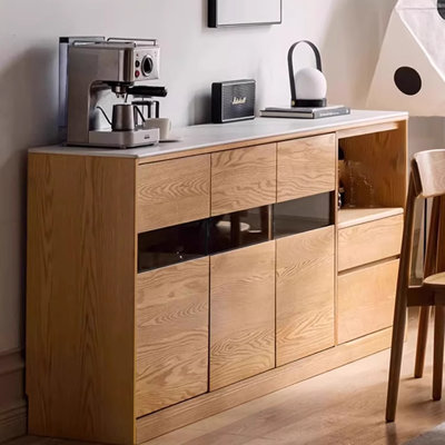 Burlywood Solid Wood tabletop Sideboard