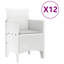 VidaXL White Poly Rattan Garden Dining Set