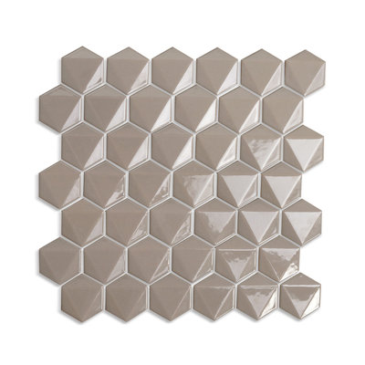 Mosaïque brillante taupe Fulton