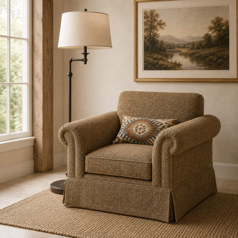 Fauteuil d'appoint en chenille Carrollton