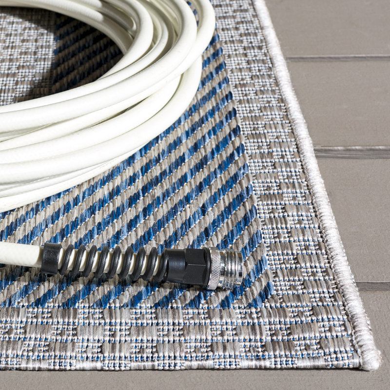 Tapis d'intérieur tissé à la machine Courtyard, Tapis de couloir 2 pi 3 po x 8 pi 0 po