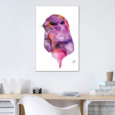 Loutre, art sur toile